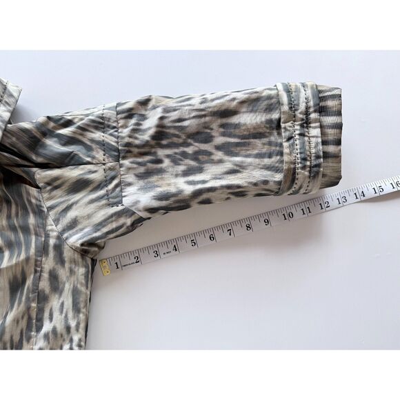 NEW SAMPLE Byron Lars Beauty Mark Warp Leopard Print Button Front Trench Coat 2 - Picture 9 of 9